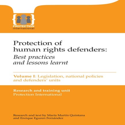 Protection of human rights defenders : Legislation national-policies ...