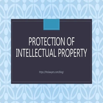 Protection of intellectual property | PPT