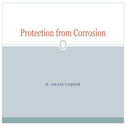 Protection of metals from corrosion