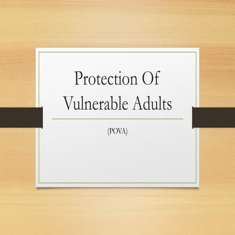 Protection of vulnerable adults presentation