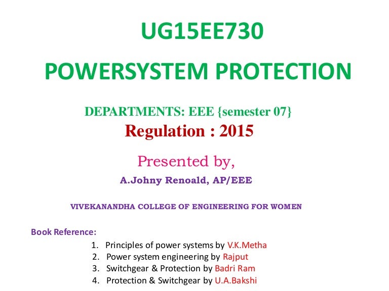 Protection Switchgear