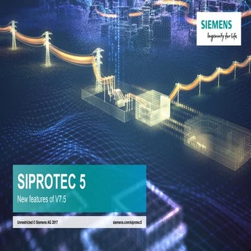 Protection relays and controls SIPROTEC 5 New Version V7.5