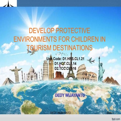 Protective environments for children in tourism destinations