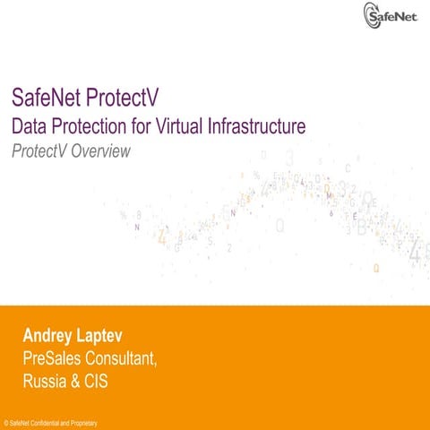 SafeNet ProtectV Data Protection for Virtual Infrastructure
