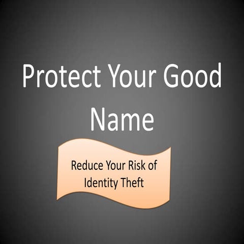 Protect your good name powerpoint | PPTX