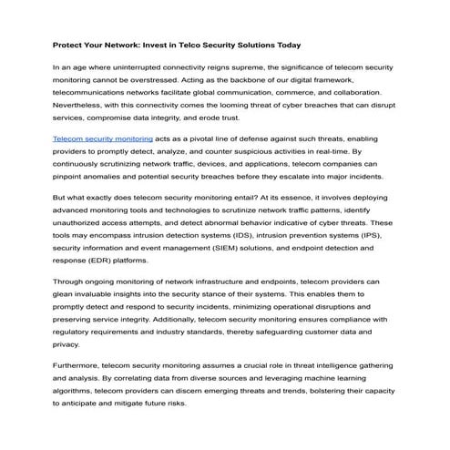 Protect Your Network_ Invest in Telco Security Solutions Today