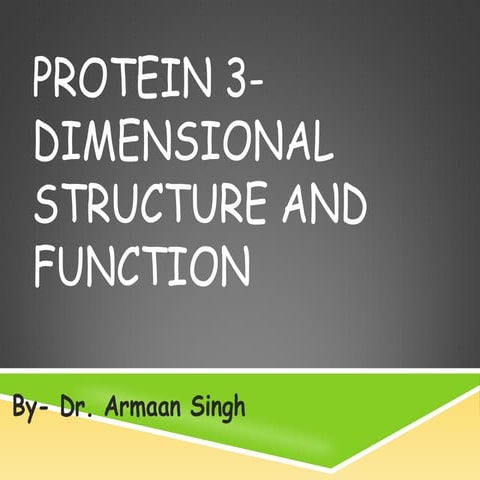Protein 3 dimensional structure and function