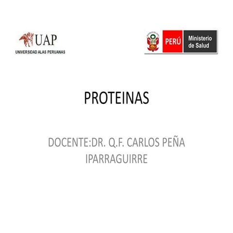 PROTEINAS_ presentacion clase biologia celular | PPTX