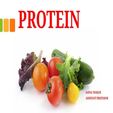 PROTEIN chapter 3.pptx Protein is a nutrient your body needs to grow and repa...