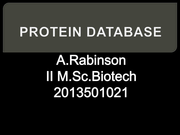 Protein database.. of NCBI