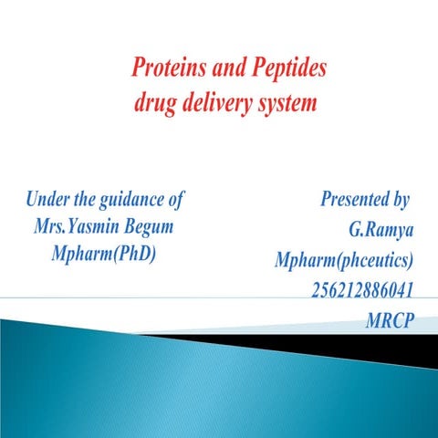 Protein drug delivery systems2