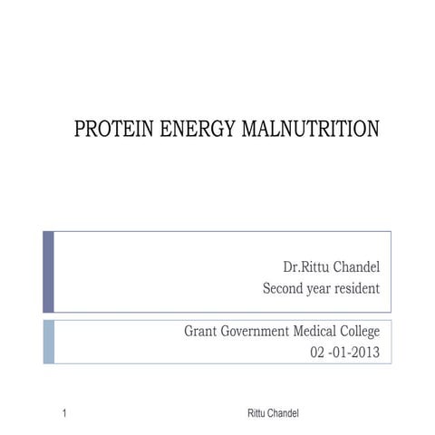 Protein energy malnutrition