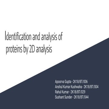 2d analysis for protein ppt