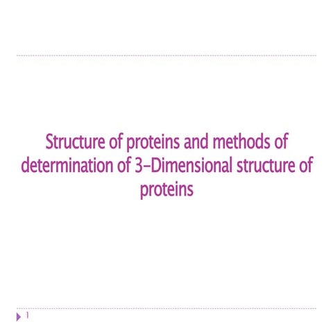 Protein structure 