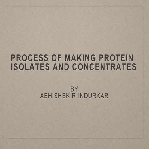 Protein isolates and concentrates