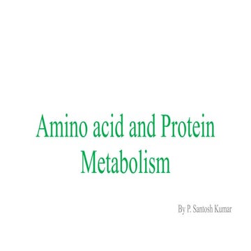 Protein metabolism transamination deamination, fate of ammonia, urea cycle  I...
