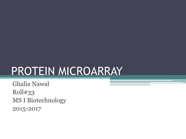 Protein microarray .pptx