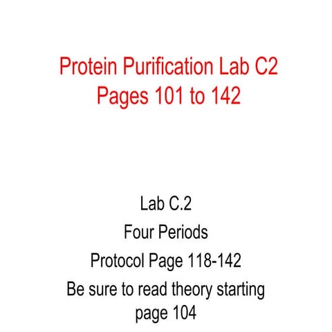 Protein purification  2008