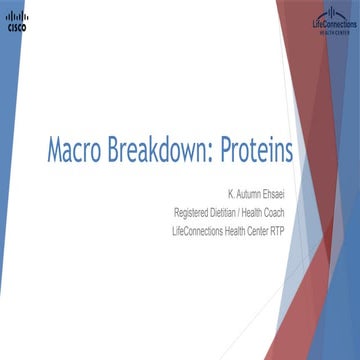Proteins usage in macro breakdown in daily life | PPTX
