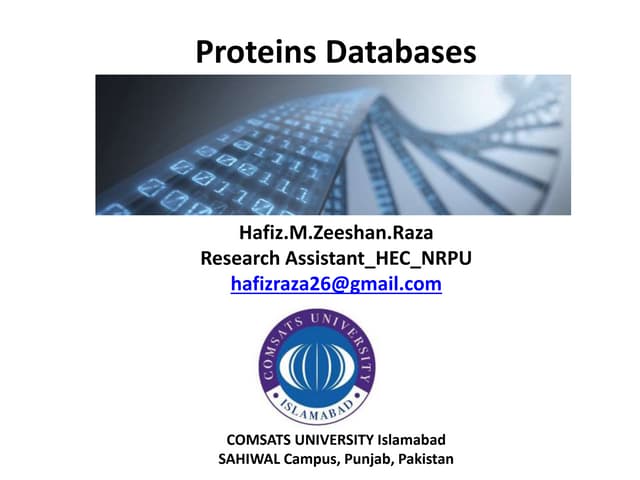 Proteins databases