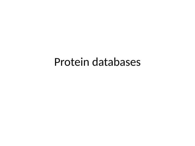 Protein sequence data bases in animals.pptx