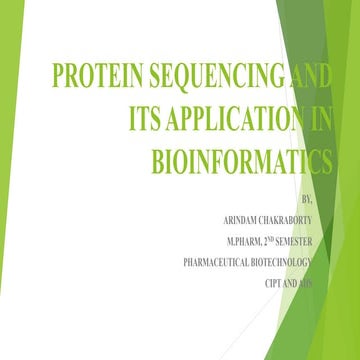 Protein sequencing and its application in bioinformatics