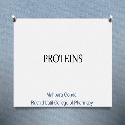 Proteins lecture 3
