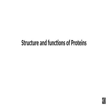 Structure and functions of Proteins Macromolecules | PPTX