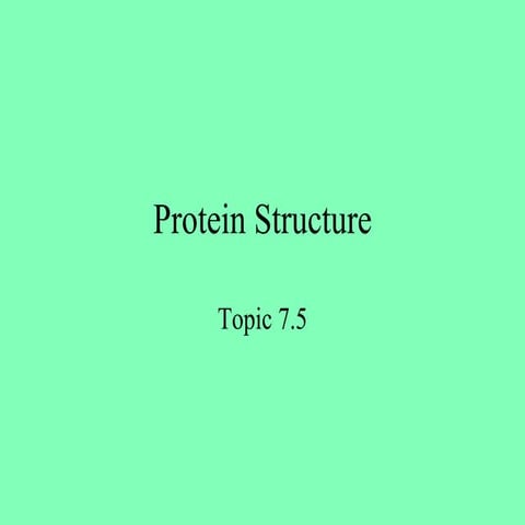 Protein structure