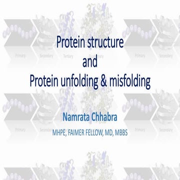 Protein structure, Protein unfolding and misfolding