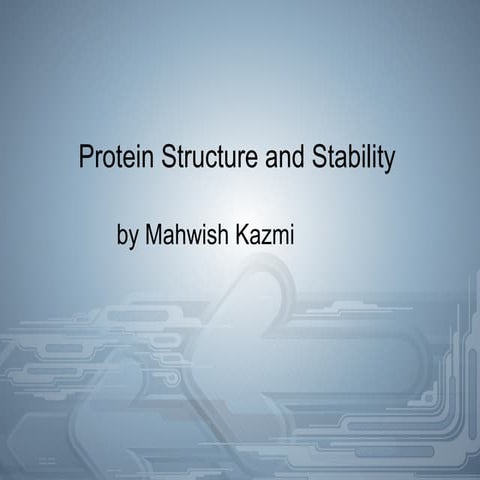 Protein structure and_stability-1