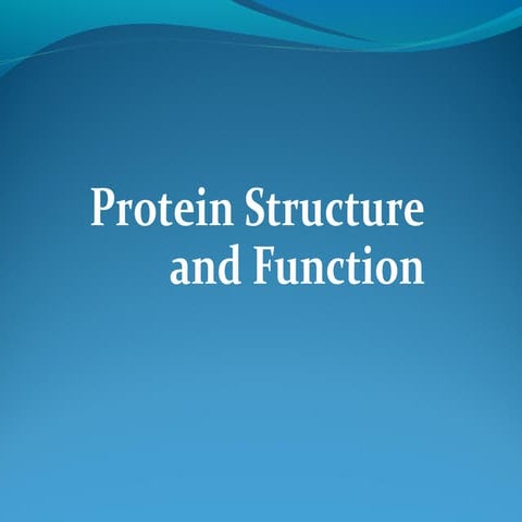 Protein structure &amp; function