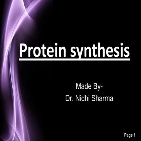 Protein synthesis