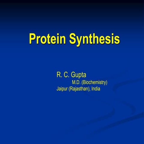 Protein synthesis