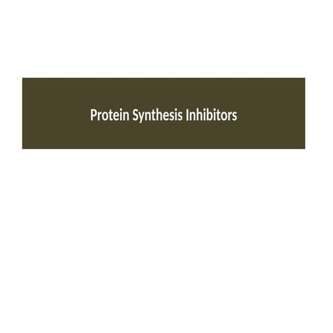 Protein Synthesis Inhibitors by M. Waqas Ilyas.pptx