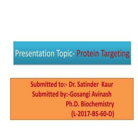 Protein targetting ppt (1)