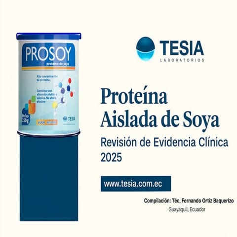 Proteína Aislada de Soya:  evidencia científica al 2025