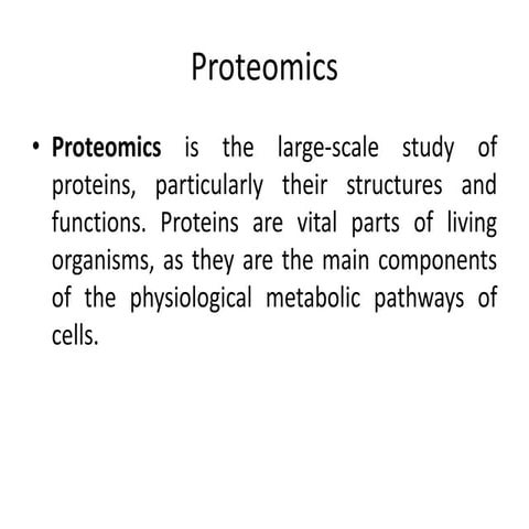 Proteome data analysis
