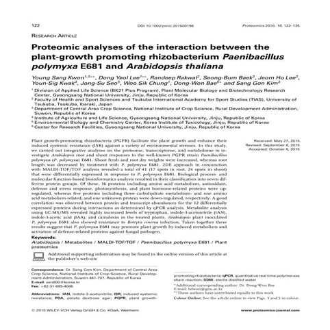 Applications of Proteomics in plant biotic stress | PPTX
