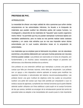 Protesis de pvc