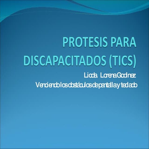 Protesis Para Discapacitados (Tics)