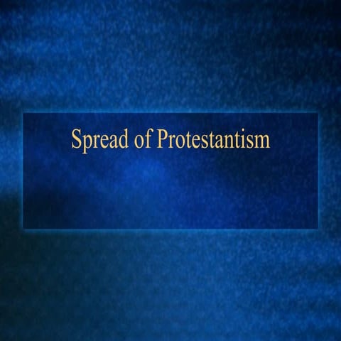 Protestanism & Catholic Reformation