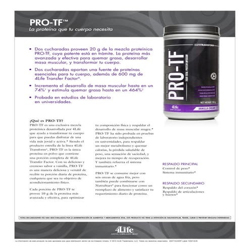 4Life Pro Tf  - Ficha Técnica