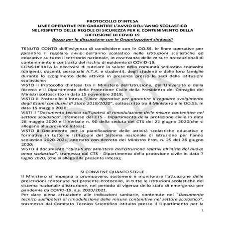 Scuola, le linee guida del governo per il rientro a settembre