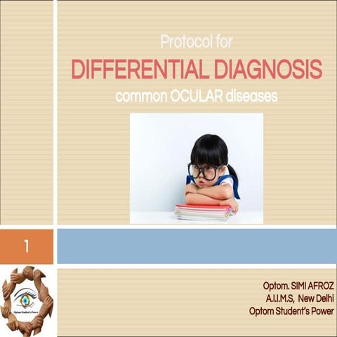 Protocol for differential diagnosis of common ocular diseases