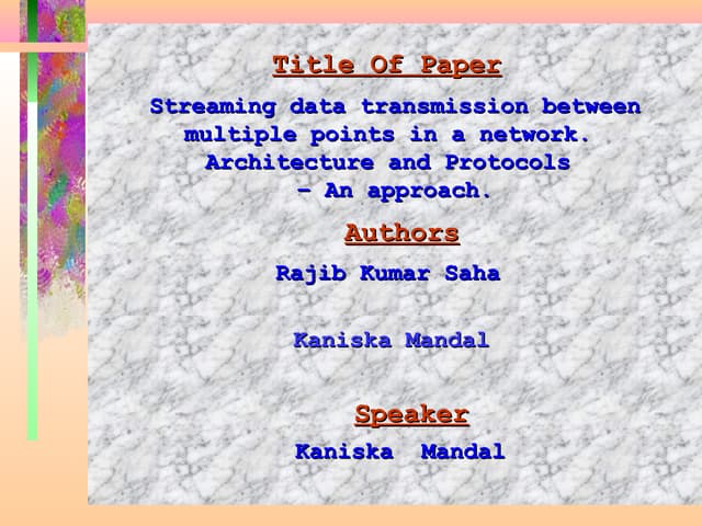 Protocol For Streaming Media