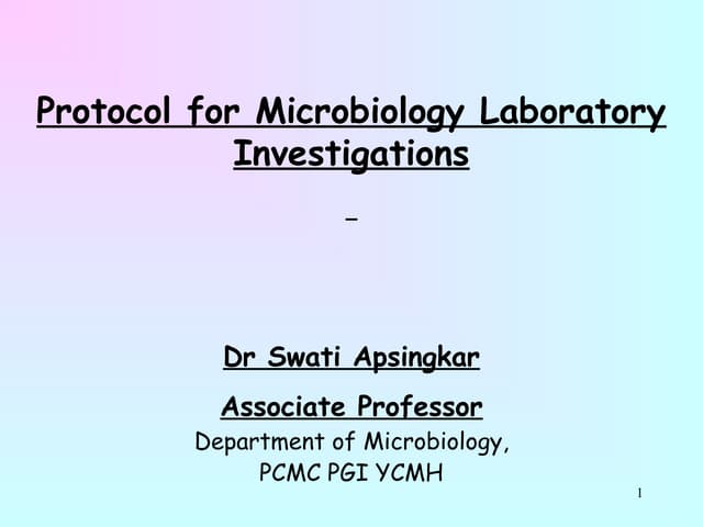 Diagnostic protocol micro lab sample collection...Dr Swati (2).ppt