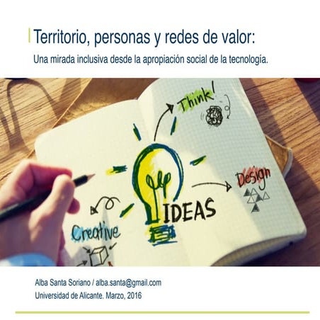 Territorio, personas y redes de valor: una mirada inclusiva desde la apropiación social de la tecnología