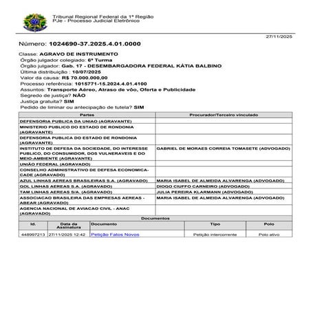 Protocolo - 1º GRAU - Fatos Novos - Crédito União.pdf