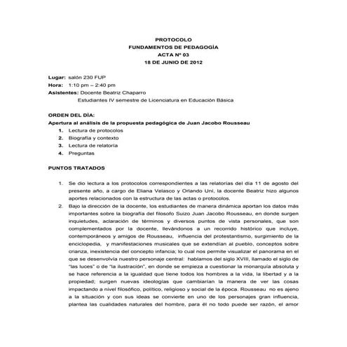 COMO ELABORAR UN ACTA DE CLASE